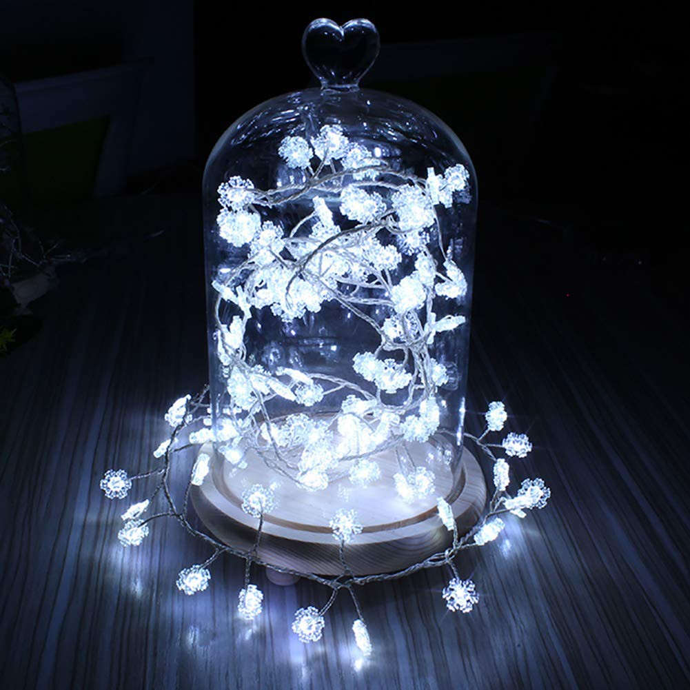 (XÀI ĐIỆN) DÀI 5M 28 BÓNG ĐÈN LED BÔNG TUYẾT TRANG TRÍ TIỆC NOEL LỄ TẾT- LED Christmas Snowflake String Lights