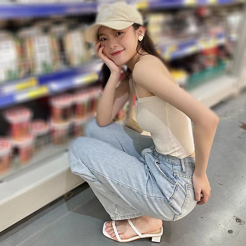 Áo Hai Dây Màu Sắc Trơn Quyến Rũ Thời Trang Cho Nữ