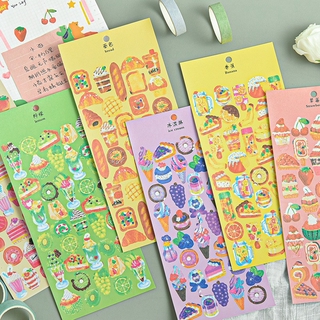 Combo 10 Tờ Sticker Miếng Sticker Dán Hình Đồ Ăn Xinh Xắn