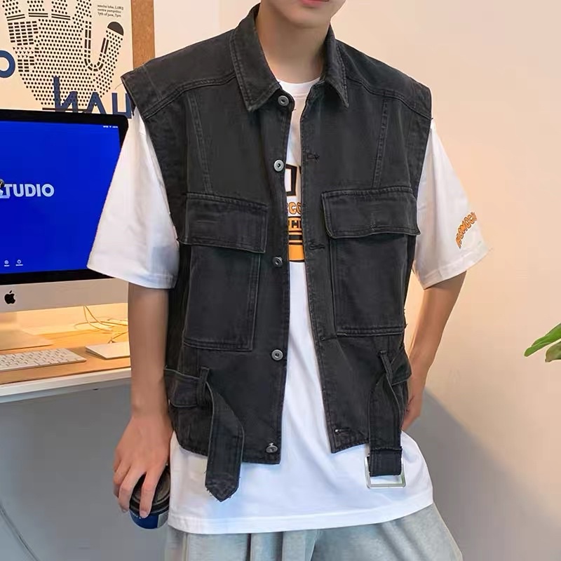 Áo Gile Denim - Áo Gile Bò Unisex