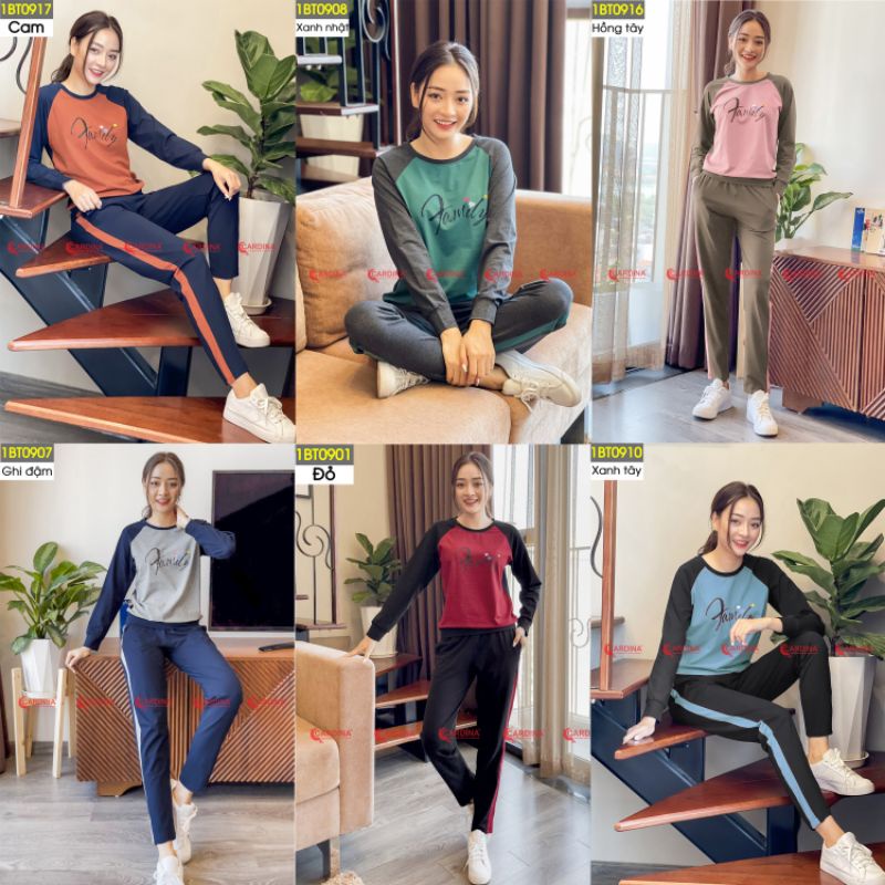 Bộ Thu Đông Family Cotton CARDINA Cao Cấp