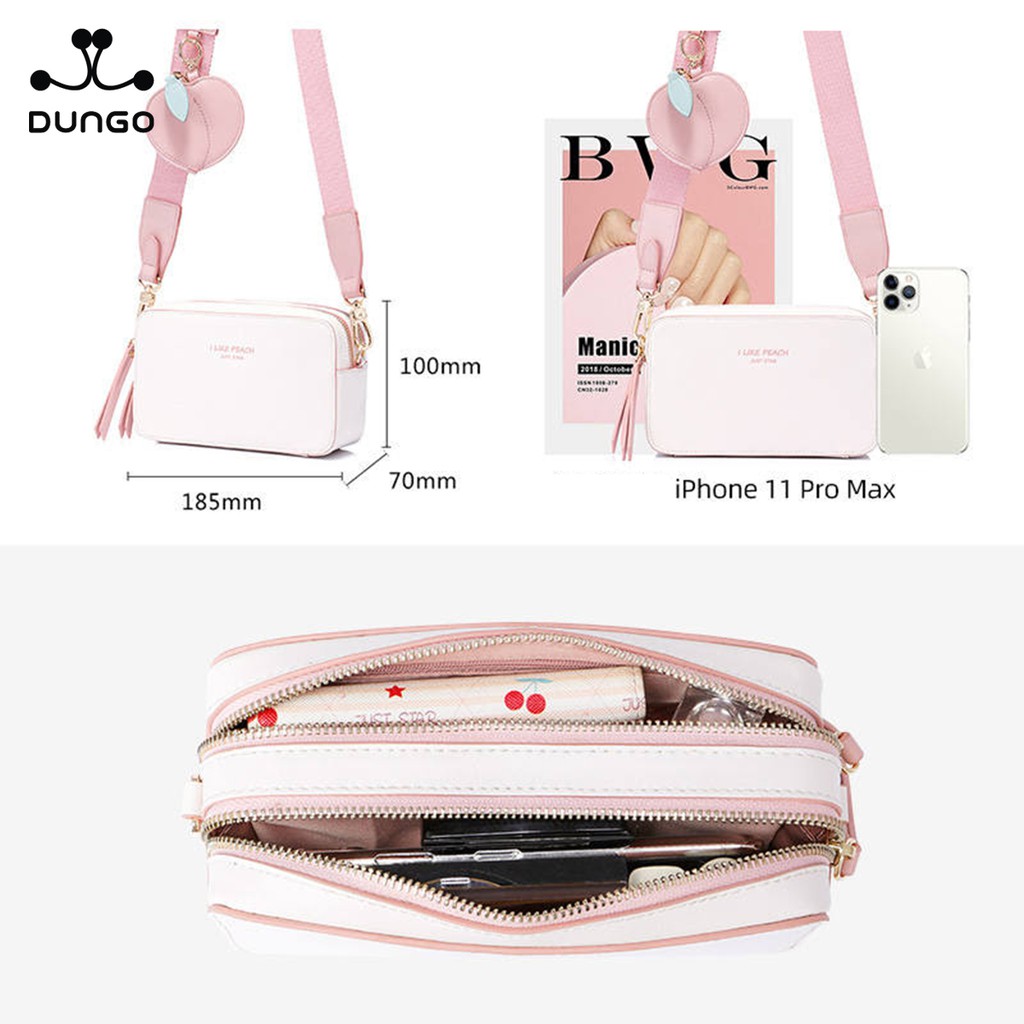 Túi Hộp Trắng Quả Đào JUST STAR DU172455-08