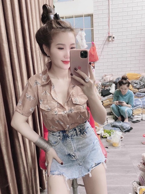 [Mã WASKT410K giảm 10K đơn 50K] Áo sơ mi con ong tay ngắn hàng Quảng Châu | BigBuy360 - bigbuy360.vn