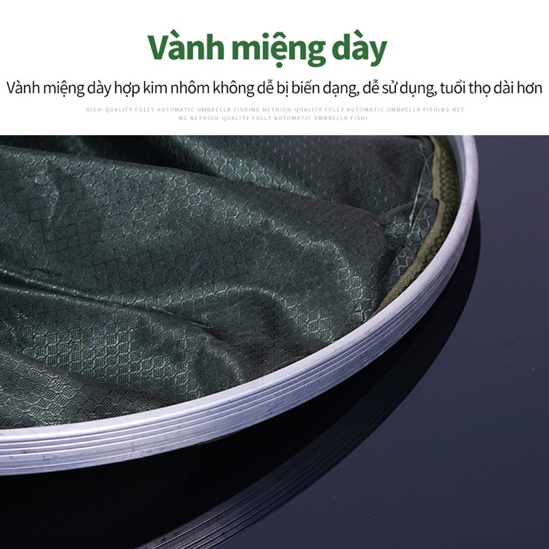 Rọng Đựng Cá  Với vòng kép bằng thép không gỉ -40mx2m Cắm liền xuống đất -Rọng Cá Câu Đài - Giỏ Đựng cá