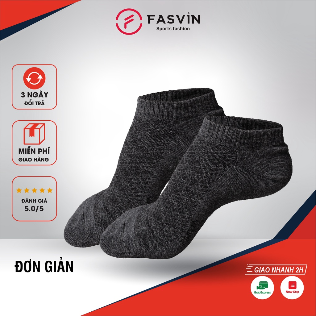 Tất Nam cổ ngắn Fasvin mềm mịn co giãn tốt TN22903.SG