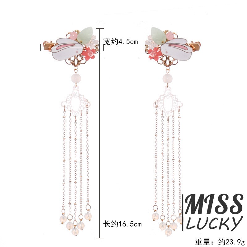 Kẹp tóc tua dua phong cách retro thời trang cho bé gái