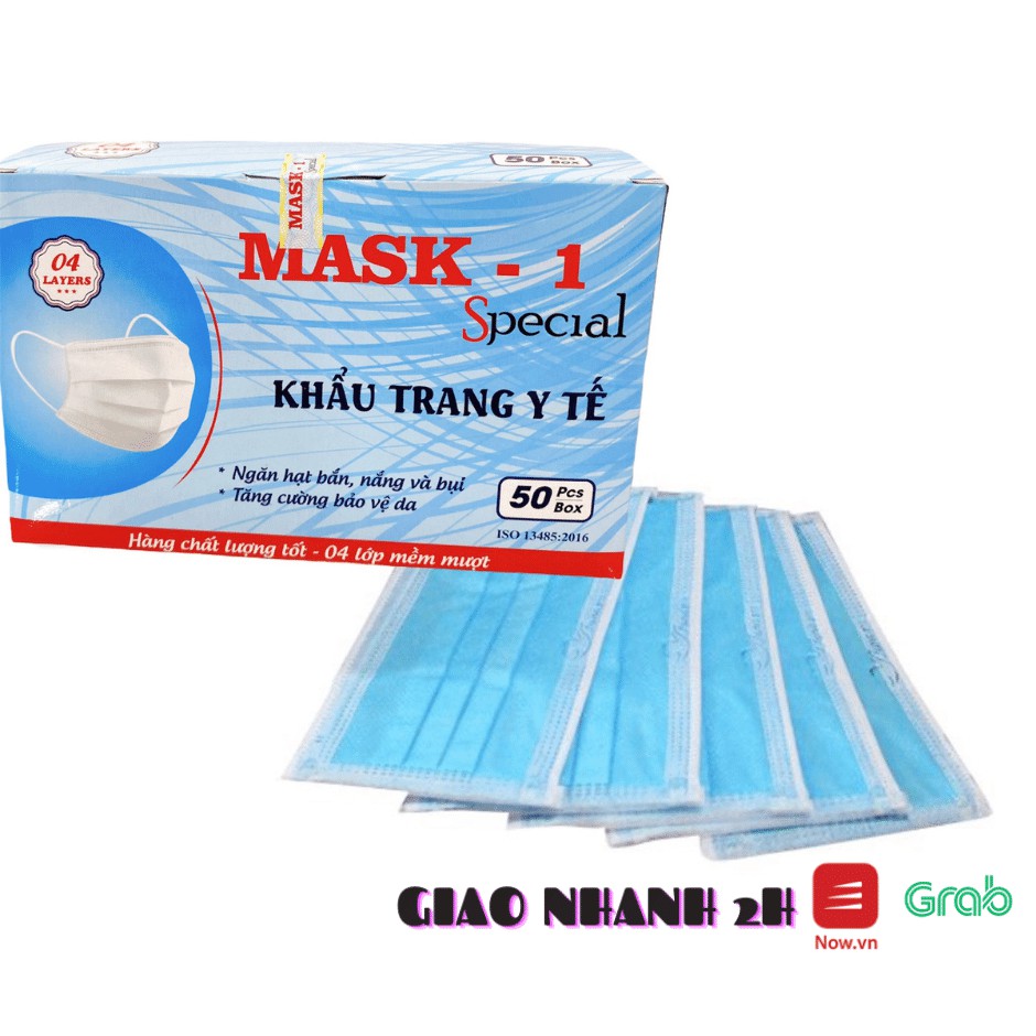 Khẩu trang y tế kháng khuẩn cao cấp MASK -1 Special - Hàng chính hãng (Hộp 50 cái)