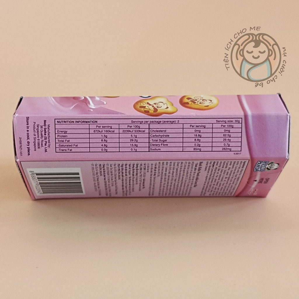 Bánh gấu nhân kem Hello Panda Meiji, bánh quy nhân kem Nhật Bản hộp 50g vị sữa/ dâu/ chocolate