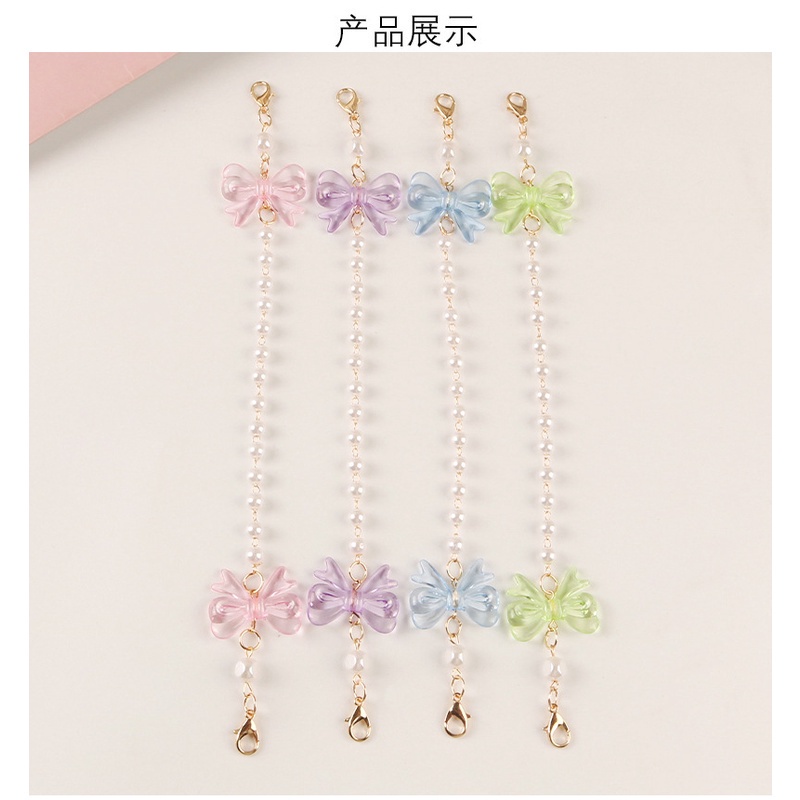 Dây Đeo Mặt Nạ Ngọc Trai/Bướm/Bướm/Mặt Nạ Dài 23CM