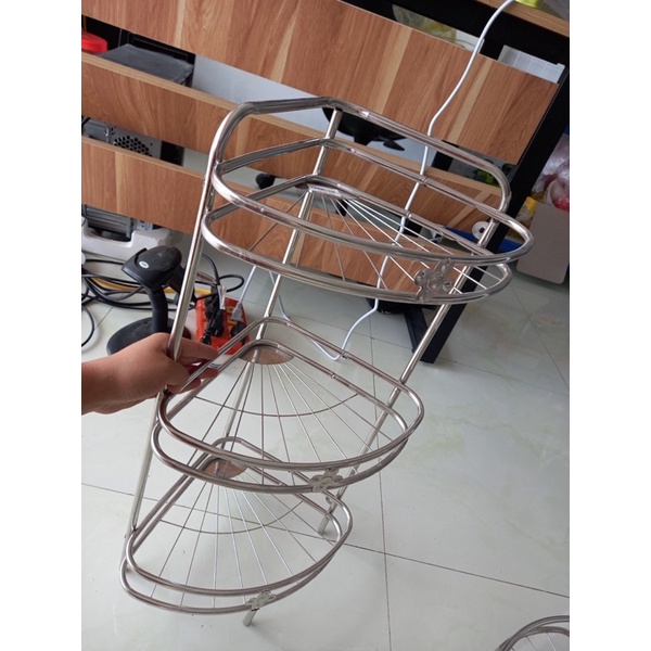 Kệ Góc Nhà Tắm, Kệ Gia Vị 3 Tầng Inox Chắc Chắn