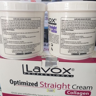 Thuốc duỗi tóc Lavox tím Collagen 1000ml x2