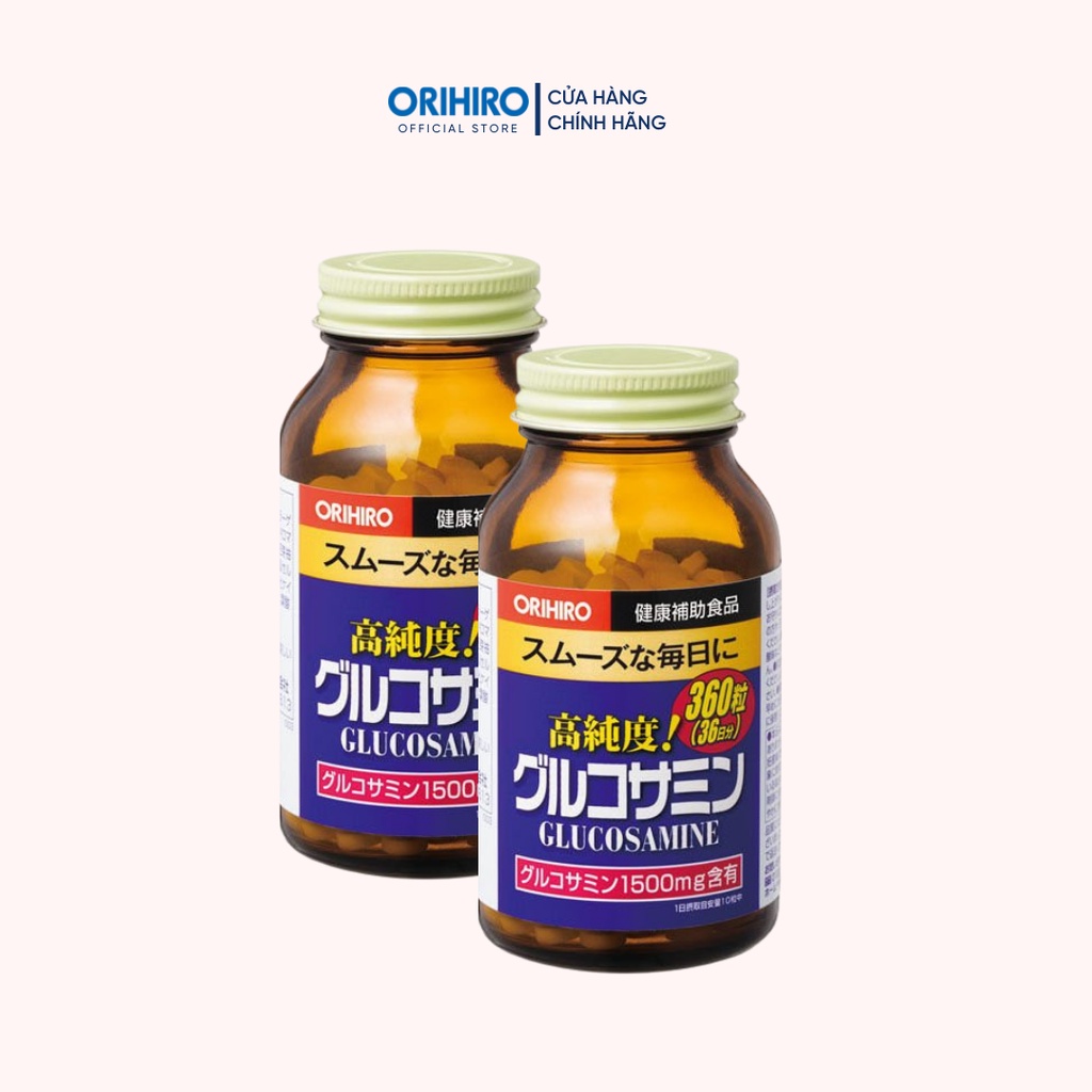 Combo 2 hộp Glucosamine Orihiro Nhật Bản giảm đau xương khớp 72 ngày ( 2 hộp 360 viên )