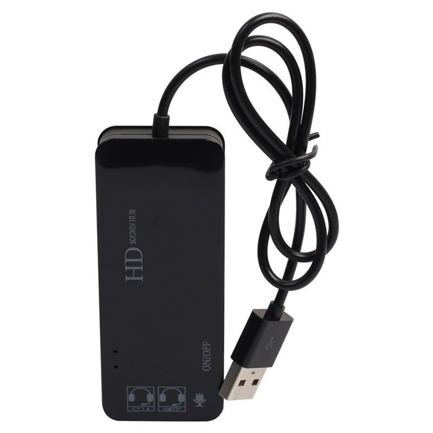 Hub Kết Nối Âm Thanh Ngoài 3 Cổng USB 2.0 Thiết Kế Tiện Dụng , Bộ Chuyển Đổi Âm Thanh /USB Hub HD 7.1