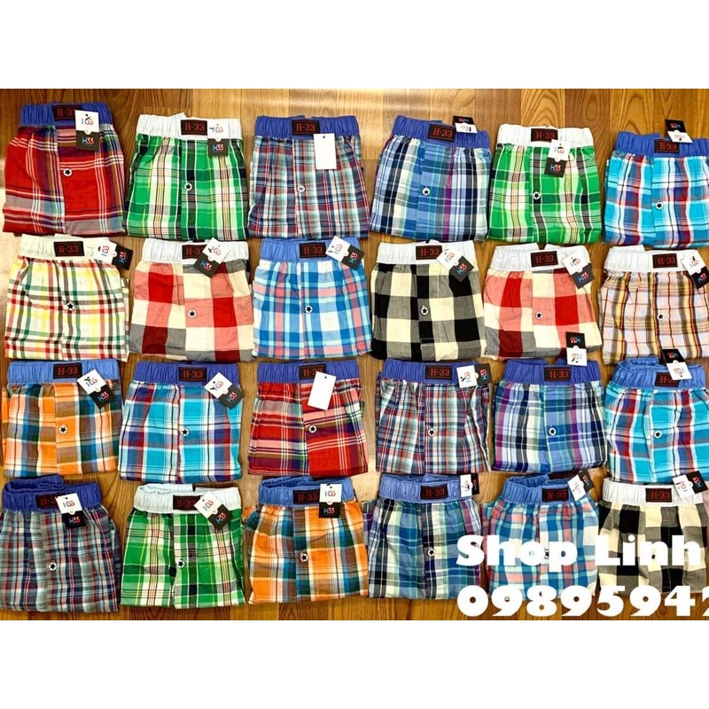 Quầnđùi nam H33 sọc caro .