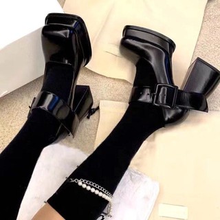 Nguyên nhân❤Giày Cao Gót Mũi Vuông Phong Cách Retro Pháp Thời Trang Mùa Hè 2022 Dành Cho Nữ