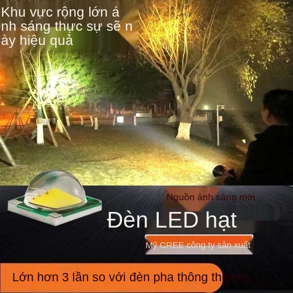 đèn pha siêu sáng bắn xa câu cá đa chức năng chia pin lithium có thể sạc lại soi gia đình gắn trên đầu không thấ