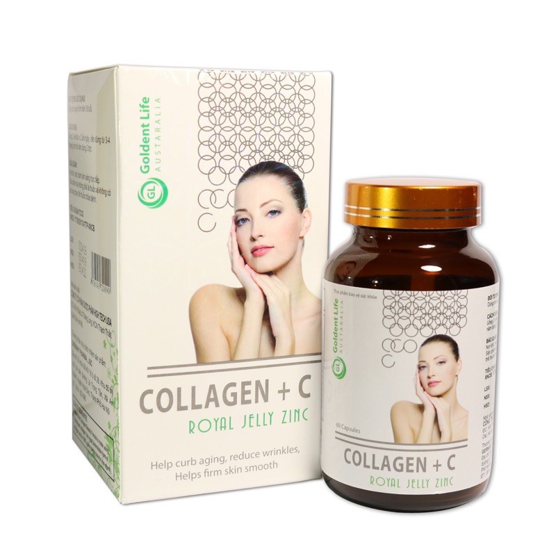 Đẹp da sáng da chống lão hoá da Collagen C chính hãng lọ 60 viên