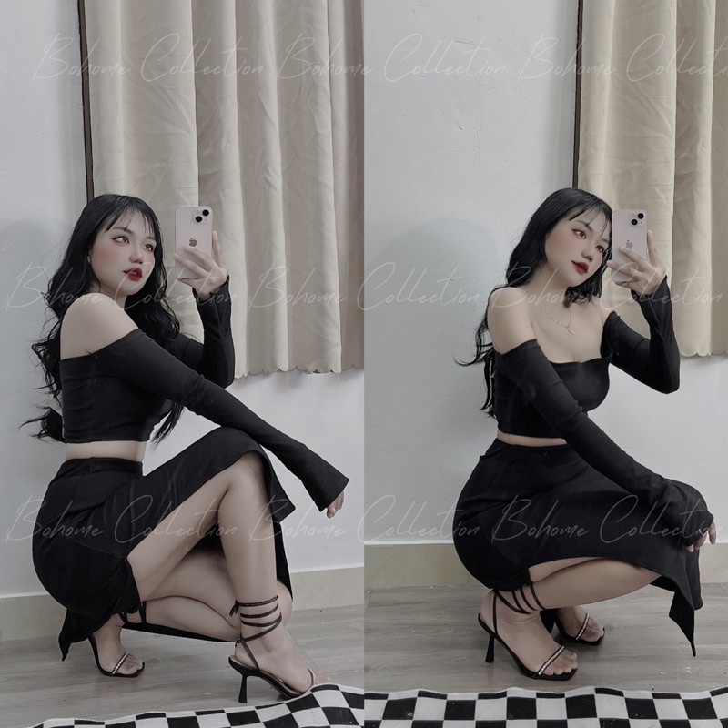 Sét áo trễ vai tay loe