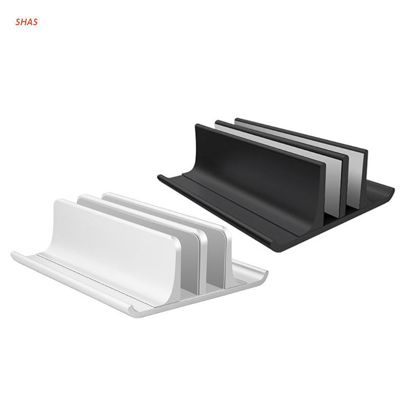 SHAS Dual Slot Aluminum Vertical Laptop Stand - Laptop Holder Compatible for Notebook