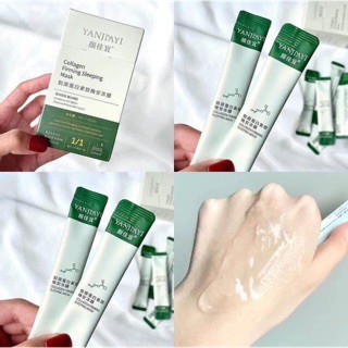 Mặt nạ ngủ 💕FREESHIP💕 Nạ dạng thạch Collagen nâng cơ chính hãng YANJIAYI (Hộp 20 gói) | Thế Giới Skin Care