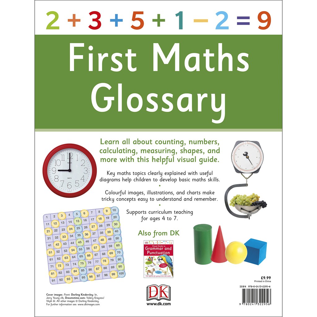 Sách : First Maths Glossary An Illustrated Reference Guide -  Bảng chú giải thuật ngữ toán (Hướng dẫn tham có minh họa)