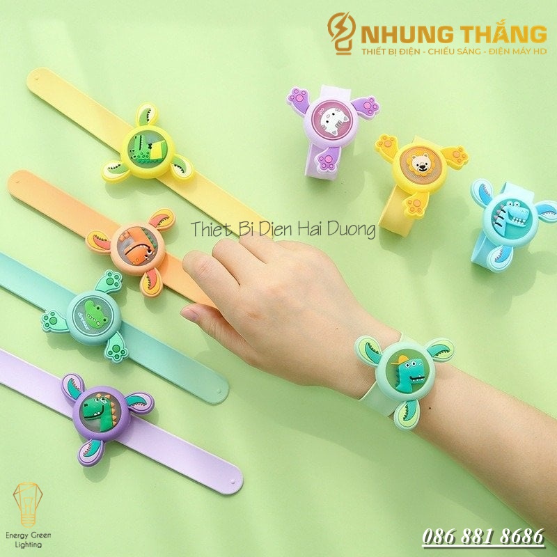 Đồng Hồ Tinh Dầu Đuổi Muỗi Có Đèn – Vòng Đeo Tay Đuổi Muỗi Tinh Dầu Thực Vật Phát Sáng - Màu Random