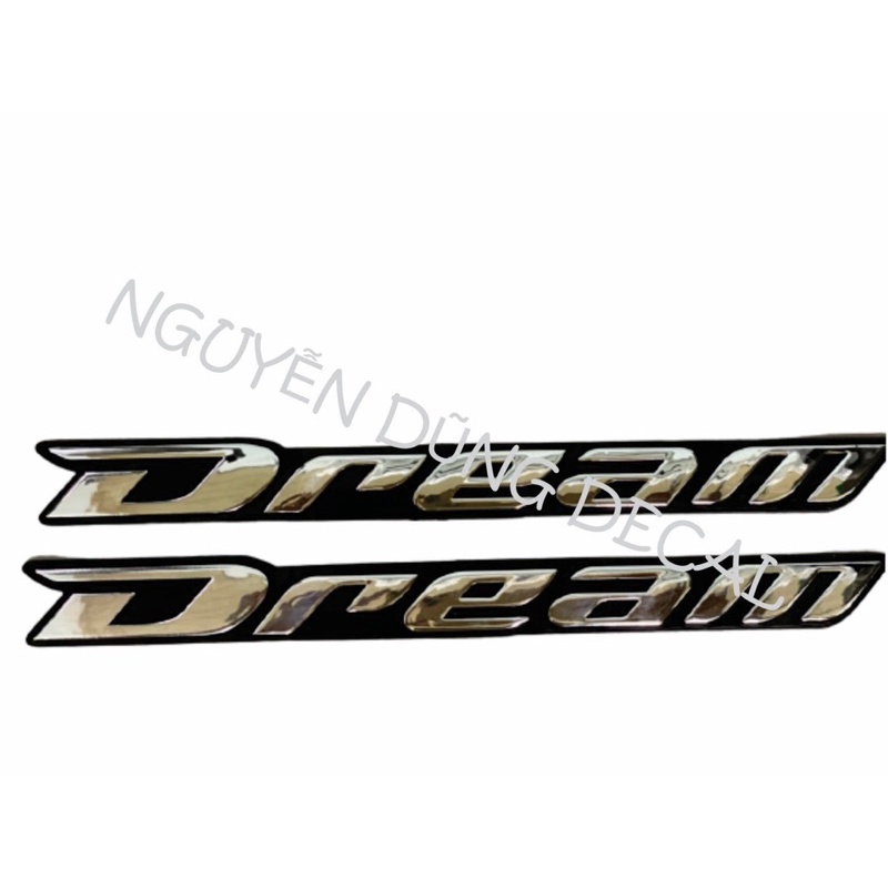 Cặp chữ nổi Dream màu bạc_Nguyễn Dũng Decal