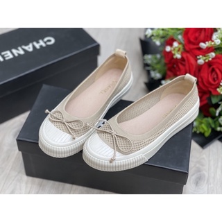 Giày búp bê nơ đế bệt chun fullbox