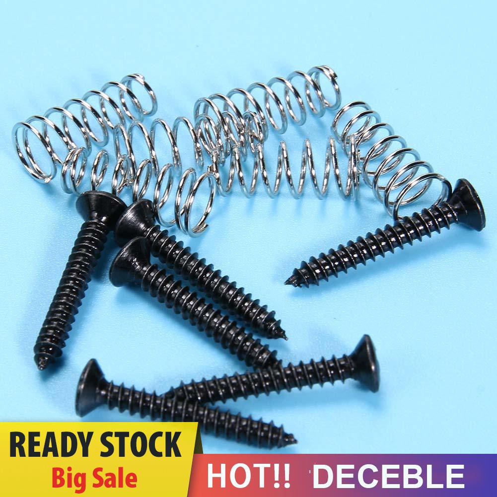 Deceble 6pcs Electric Guitar Single Coil Pickup Mount Height Screws with Springs