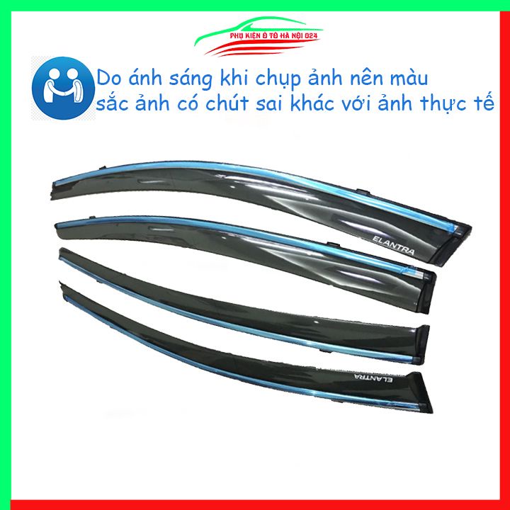 Vè che mưa cho xe ô tô Elantra 2016-2020 chỉ mạ