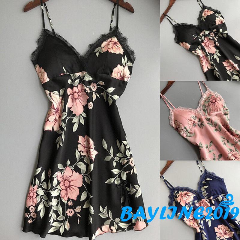 Đầm ngủ lụa phối ren gợi cảm dành cho nữ