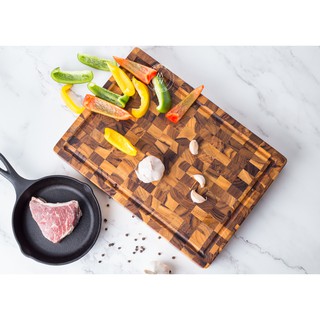 Thớt gỗ Teak sớ lật 25x35x3.8cm Modo Wood - Dụng cụ nhà bếp