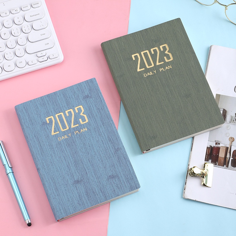 Sổ tay OSSAYI ghi kế hoạch hàng ngày khổ A5 2023 bìa da