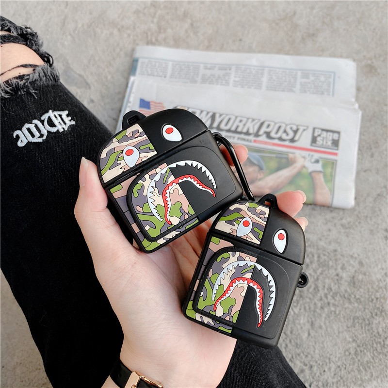 Case AirPods 1/2/Pro Vỏ Bọc Tai Nghe AirPods 1/2/Pro hình Balo Cá Mập - MINH AN SAIGON