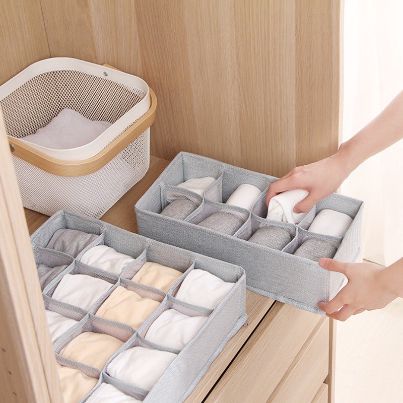 Combo 3 Hộp Vải Đựng Đồ Lót Có Thể Gấp Gọn ,Khay Đựng Tất Vớ Tiện Lợi 88287 Chợ Tốt Store