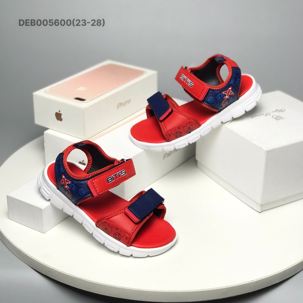 Sandal bé trai BlTIS 23-28 ❤️FREESHIP❤️ Dép quai hậu nhí đế siêu nhẹ hai quai dán điều chỉnh DEB005600