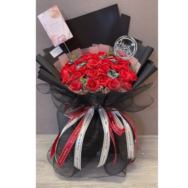Bó hoa sáp cao cấp 40bông. Có ship Hoả tốc HN