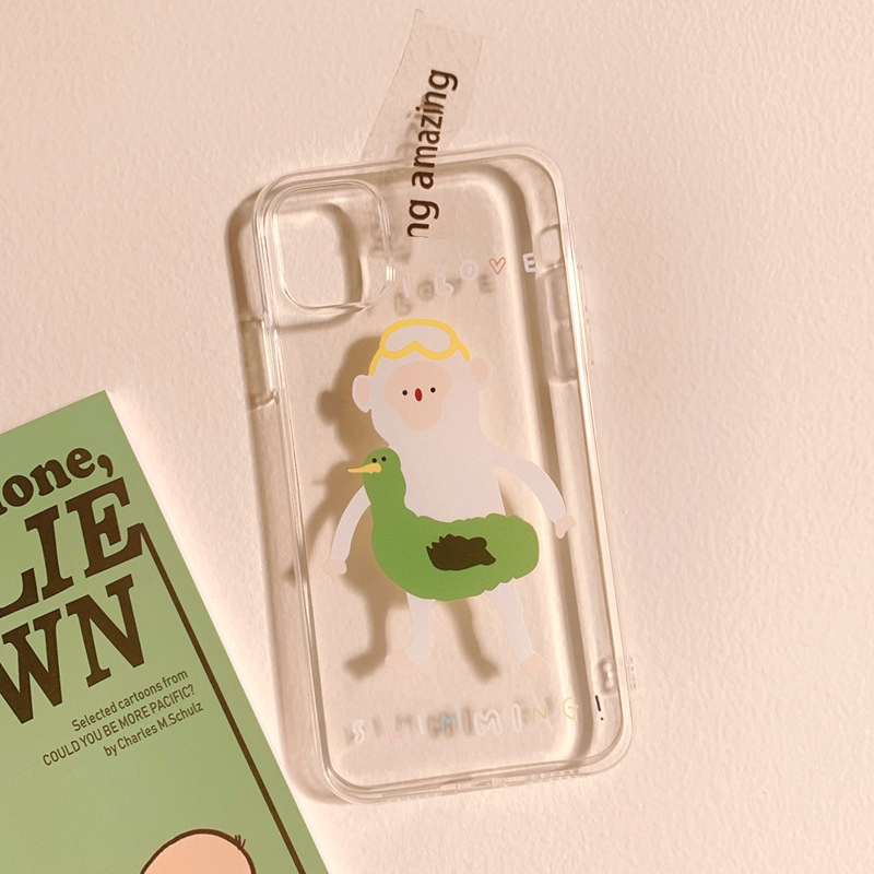 Ốp điện thoại in hình khỉ hoạt hình dễ thương 274 cho Iphone 5/5S/6/6plus/6S/6S plus/6/7/7plus/8/8plus/X/XS/XS Max/11