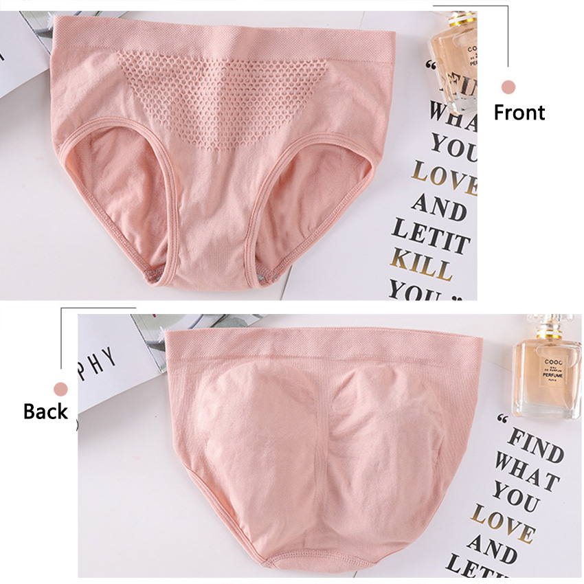 Quần lót cotton 3d không đường may lưng cao định hình vòng eo cho nữ