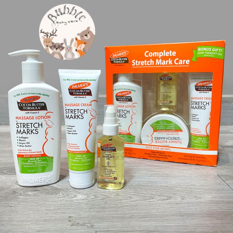 Bộ chăm sóc rạn da, chống rạn da 4món cho bà bầu Palmer's Cocoa Butter Formula Mỹ