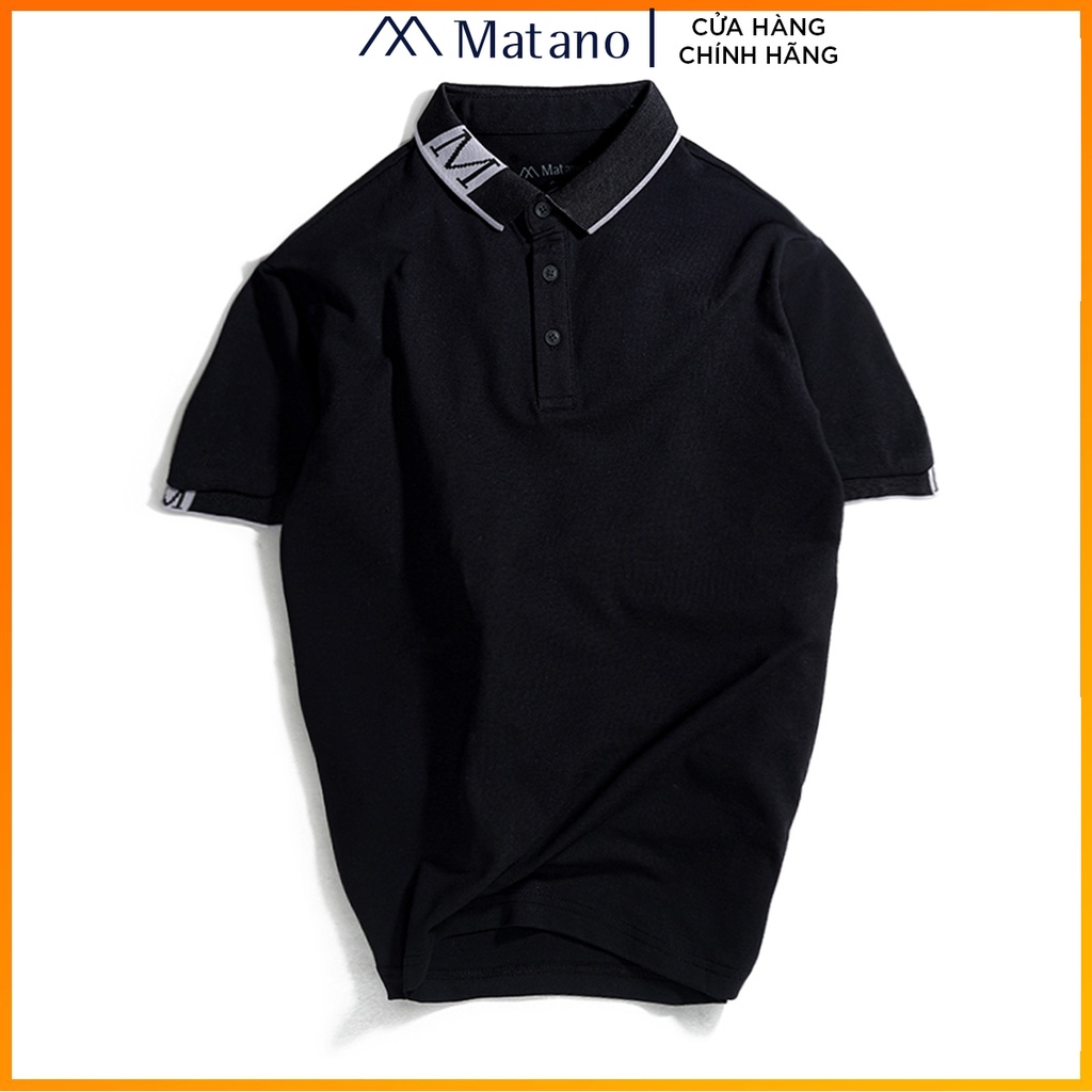 Áo phông polo nam có cổ MATANO - Áo thun nam cổ trụ bẻ, vải cá sấu cotton cao cấp, bo cổ dệt họa tiết M độc quyền 032 | BigBuy360 - bigbuy360.vn