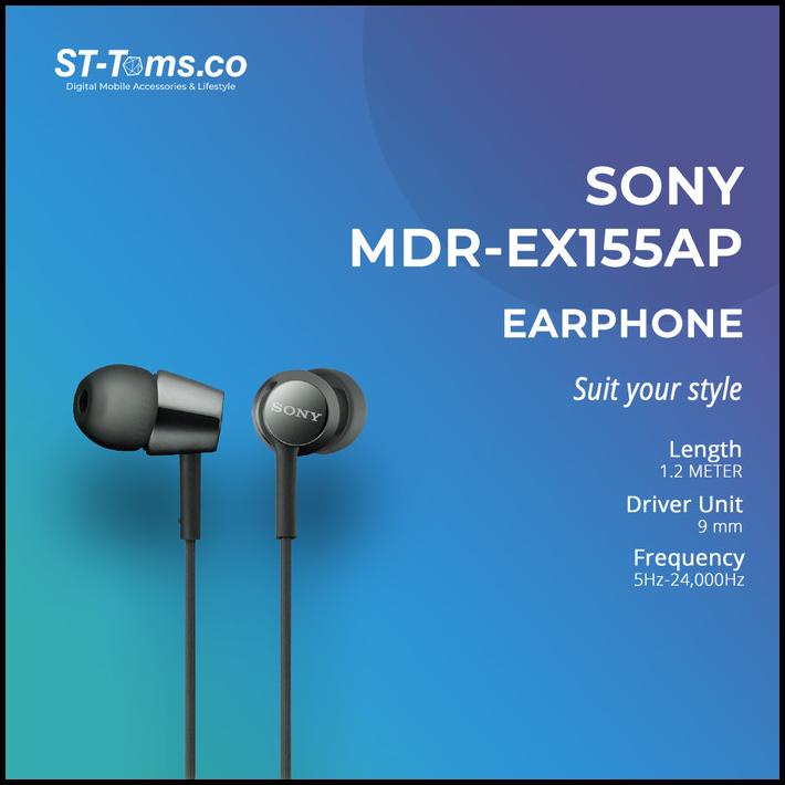 Tai Nghe Nhét Tai Sony Mdr-Ex155Ap / Ex 155Ap - Màu Xanh Dương