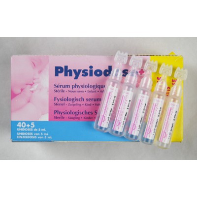 Nước muối sinh lý hộp 40 ống x 5ml Gifrer Physiodose