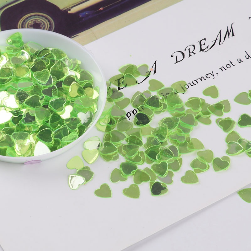 [Hàng mới về] Hộp kim sa 10g 6mm hình trái tim làm đẹp cho móng tay