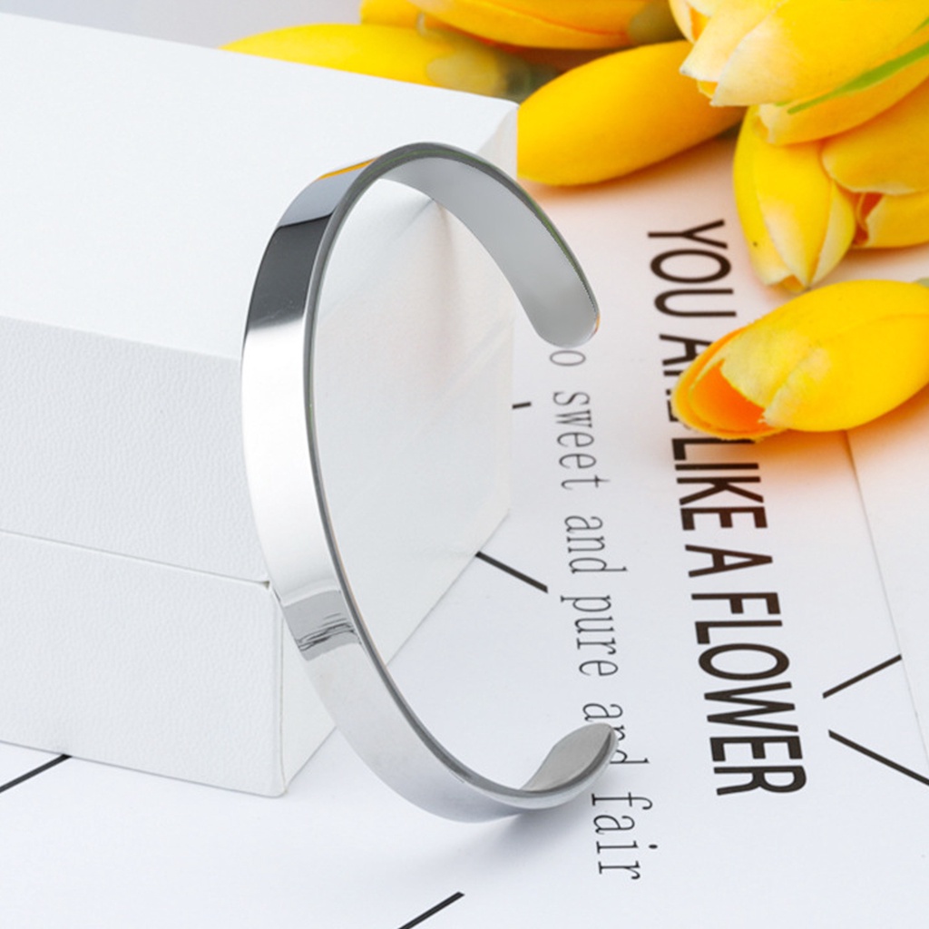 Vòng Đeo Tay Bằng Thép Không Gỉ Màu Sắc Trơn Dành Cho Nam Và Nữ