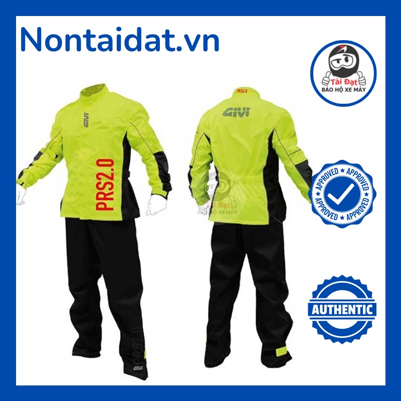 Áo mưa bộ cao cấp GIVI PRS2.0 đi xe mây