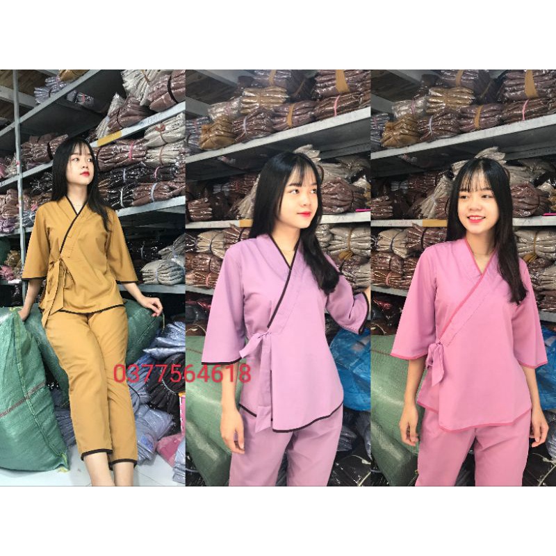 Bộ cột nơ vải Kate nữ size 40-80kg
