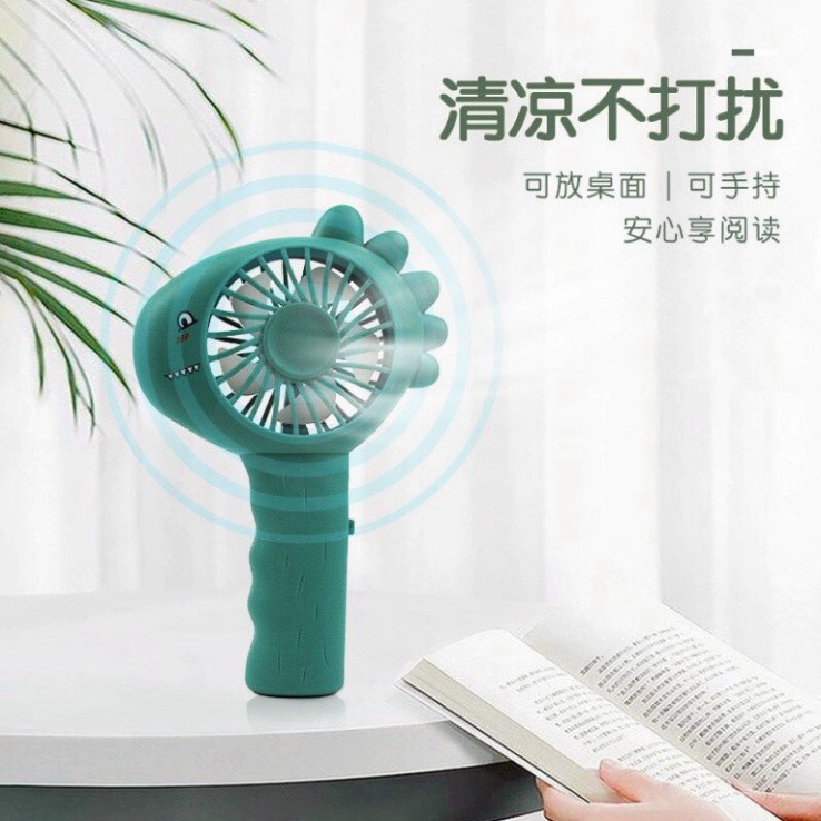 [ Hottrend ] Quạt Mini Tích Điện Siêu Dễ Thương Quạt Cầm Tay Khủng Long Sạc Pin Công Suất 4.5W Tiện Dụng | BigBuy360 - bigbuy360.vn
