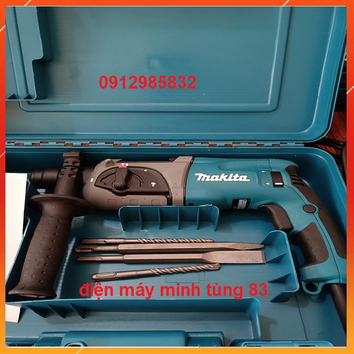 Máy khoan bê tông Makita HR2470- 3 chức năng khoan sắt, gỗ, khoan bê tông và đục bê tông siêu khỏe