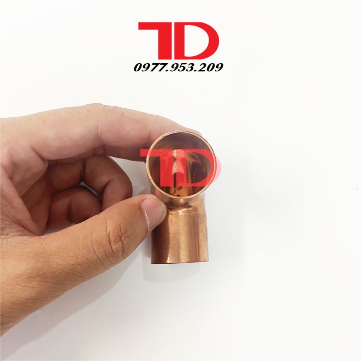 Cút hàn nối ống đồng góc vuông 90 độ phi 25 và phi 12 - Điện Lạnh Thuận Dung